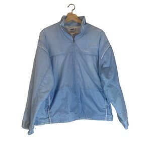 Reebok Vintage Baby Blue 90's Womens Windbreaker Jacket Size XL